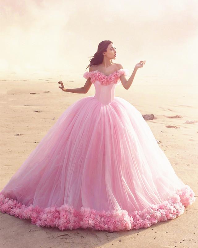 Princess Yellow Girls Sweet Sixteen Quinceanera Dresses PL1008