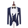 2022 Groom Tuxedos  Lapel Men Suits With Pants Wedding Business Men Suit(Jacket+Pants+Vest+Bow Tie)