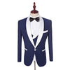 2022 Groom Tuxedos  Lapel Men Suits With Pants Wedding Business Men Suit(Jacket+Pants+Vest+Bow Tie)