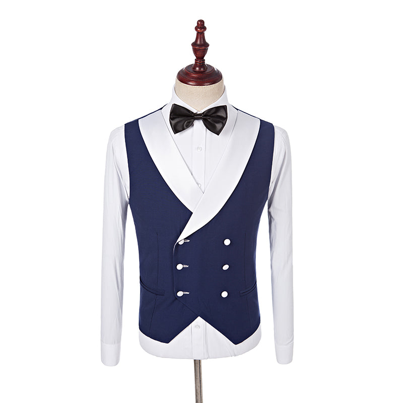 2022 Groom Tuxedos  Lapel Men Suits With Pants Wedding Business Men Suit(Jacket+Pants+Vest+Bow Tie)