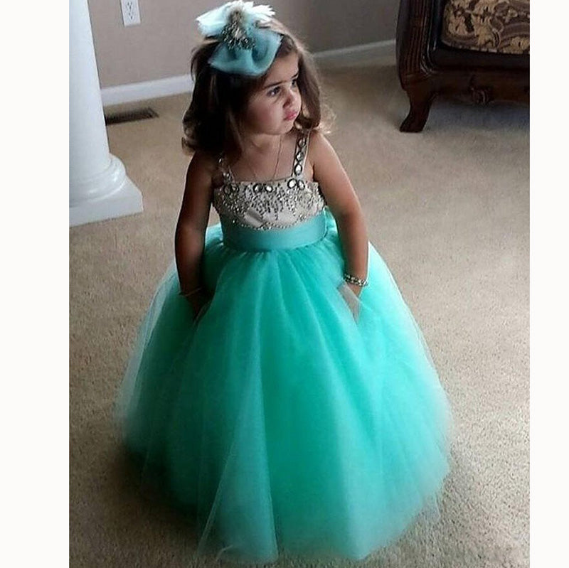 Siaoryne Little Baby girl flower girl dress wedding party dress toddler Gown