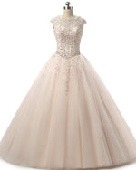 Pink Ball Gown Tulle and Lace Quinceanera Dress Girls Sweet 16 Dress Vestidos De 15 Ano  Floor Length PL0504