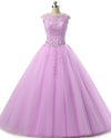 Pink Ball Gown Tulle and Lace Quinceanera Dress Girls Sweet 16 Dress Vestidos De 15 Ano  Floor Length PL0504