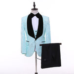 Men 2022 Suit Brand New Groomsmen Shawl Lapel Groom Tuxedos Red/White/Black Men Suits Wedding Best Man Blazer (Jacket+Pants+Bow Tie+Vest)