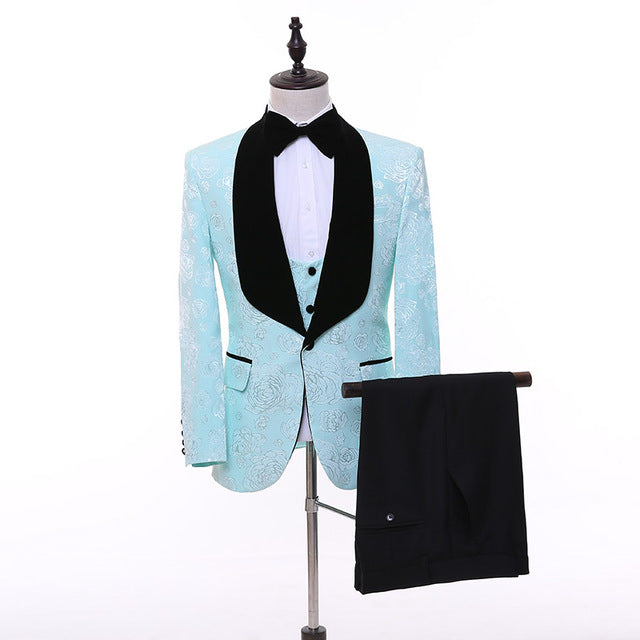 Men 2022 Suit Brand New Groomsmen Shawl Lapel Groom Tuxedos Red/White/Black Men Suits Wedding Best Man Blazer (Jacket+Pants+Bow Tie+Vest)