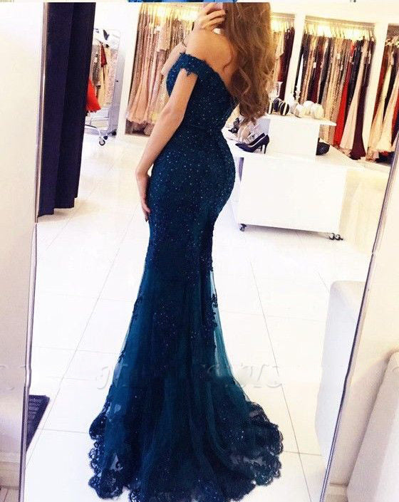 Elegant Lace Embellish Mermaid 2022 Prom Dress Wine Red Off the shoulder Evening Long Dress