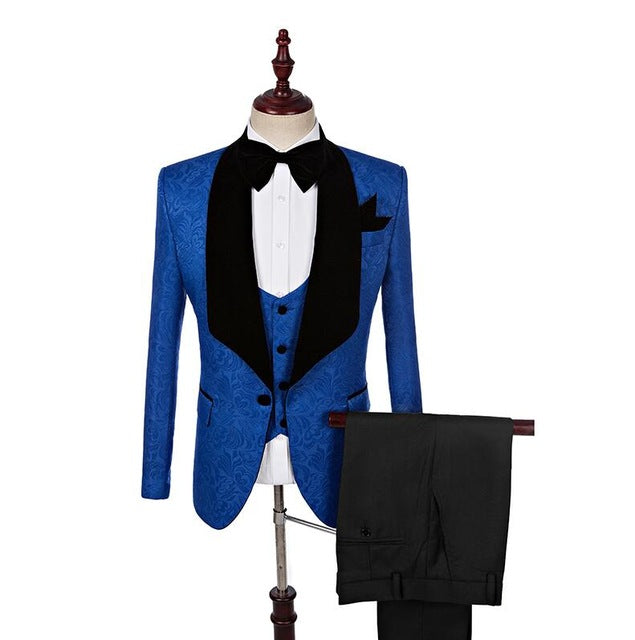 Men 2022 Suit Brand New Groomsmen Shawl Lapel Groom Tuxedos Red/White/Black Men Suits Wedding Best Man Blazer (Jacket+Pants+Bow Tie+Vest)