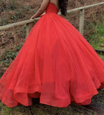 Princess Corset Organza Sweetheart Ball Gown Prom Dresses Sweet 16 Quinceanera Gown PL2121