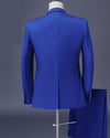 Blue  Single Breasted Men Suits peak lapel Formal Wedding Groom two buttons Tuxedos 3 pieces LP221