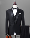 Black/Navy shawl lapel Tuxedos for Men Formal Men Groom Suits 3 Pieces (Jacket+Vest+Pants) LP332