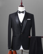Black/Navy shawl lapel Tuxedos for Men Formal Men Groom Suits 3 Pieces (Jacket+Vest+Pants) LP332