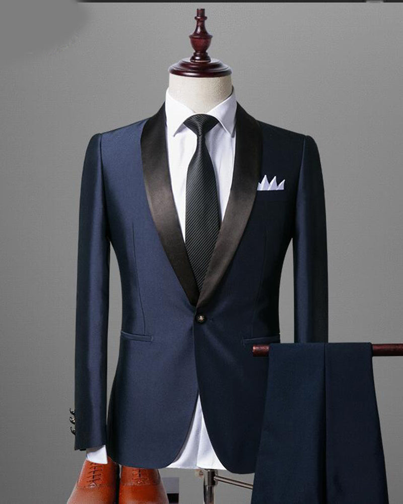 2022 Men Suits Groom Wedding Dress Tuxedos Tuxedo Slim Fit 3 Pieces(Jacket+Vest+Pant)