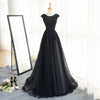 Elegant Scoop Neck Lace Blue Long Prom Dress Graduation Gown for High School Senior Party Gowns