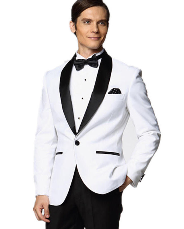 Mens Suits Jacket Pants  Black Shawl Lapel Men Suit Set Wedding Suits Groom Tuxedos  (Jacket+Pants)