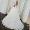 Siaoryne WD005 Luxury Muslim Wedding Dress with Train off the Shoulder