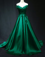 Siaoryne Elegant Burgundy Red Off Shoulder Long Prom Dress , Lace Satin Wedding Party Dress PL08102