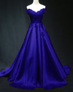 Siaoryne Elegant Burgundy Red Off Shoulder Long Prom Dress , Lace Satin Wedding Party Dress PL08102