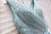 Sexy V Neck Light Blue V Beck Short Prom Dress Semi Formal Cocktail Homecoming Dress with Sequins SP08210