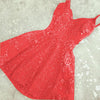 New V  Neck Backless Champagne Sequins Short Graduation Dresses Girls Mini Party Homecoming Dress SP321