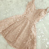 New V  Neck Backless Champagne Sequins Short Graduation Dresses Girls Mini Party Homecoming Dress SP321