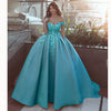 WD0211 Pink off the shoulder flower Ball Gown Prom Dress Appliques Lace Satin Wedding Dress Reception Gown 2023
