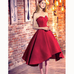 Lovely Sweetheart Red A Line Satin Short Homecoming Prom Dress vestidos longos Cocktail Dress SP7701
