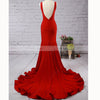 New Red Fitted Evening Gown Long Prom Party Dress vestidos longos abendkleider 2018