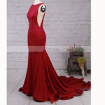 New Red Fitted Evening Gown Long Prom Party Dress vestidos longos abendkleider 2018