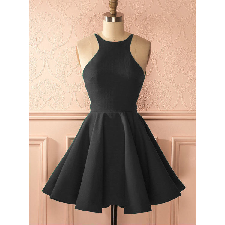 Green Short Graduation Prom Dress for  Jr 8th Grade ,Short Homecoming Halter Cocktail Dress SP711