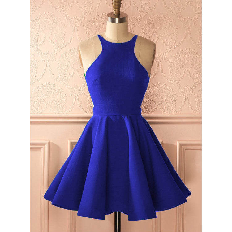 Green Short Graduation Prom Dress for  Jr 8th Grade ,Short Homecoming Halter Cocktail Dress SP711