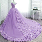 Siaoryne Uniqe Custom Made Handmade Flowers Rose Wedding Dresses New Fashion Prom Gowns