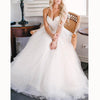 Dreamy Spaghetti Straps A Line White Tulle Beach Wedding Dress Elegant Bridal Gowns Siaoryne MO100
