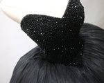 Poofy Sweetheart Tulle Beaded Black Ball Gown ，Prom Formal Dresses  PL07112