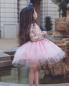 Short Ball Gown Princess Girls Pageant Dresses Kids Formal Gowns Long Sleeves