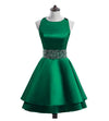 Halter A Line  Junior Prom Dress Short 8th Grade Semi Formal Party Gown Girls Homecoming Dress Short with Beading Belt SP245