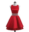Halter A Line  Junior Prom Dress Short 8th Grade Semi Formal Party Gown Girls Homecoming Dress Short with Beading Belt SP245