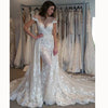 Luxury Detachable Train lace Mermaid wedding Gown 2018 Lace Bridal Dresses