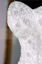 Siaoryne sweetheart Ruffle Organza Ball Gown Beading Wedding Dress Princesses Bridal Gowns