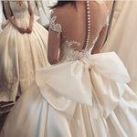 New Luxury Embroidery lace satin Wedding Dresses Princess Bridal Gown