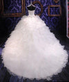 Siaoryne sweetheart Ruffle Organza Ball Gown Beading Wedding Dress Princesses Bridal Gowns