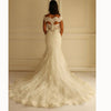 Best Ivory Mermaid wedding Gown Lace Bridal Dress Cap Sleeves robe de mariée 2020
