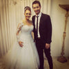Princess Vintage Ball Gown Bridal wedding dress with Long Sleeves Custom made plus size mariage