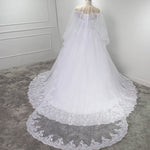 Off the Shoulder Bridal Dresses Lace Long Sleeves White Wedding Gown WD213