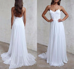 Sexy Spaghetti Straps Boho Beach Wedding Dresses Lace Appliques Bohemian Bridal Dresses