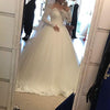 Romantic WD0826 off the shoulder long sleeves Princess Bridal Gown 2020  Poofy Tulle Ball Gown Lace Wedding Dress for Bride