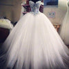 Princess Bridal Dress Sexy Sweetheart Corset Pearl Ball Gown Wedding Dresses