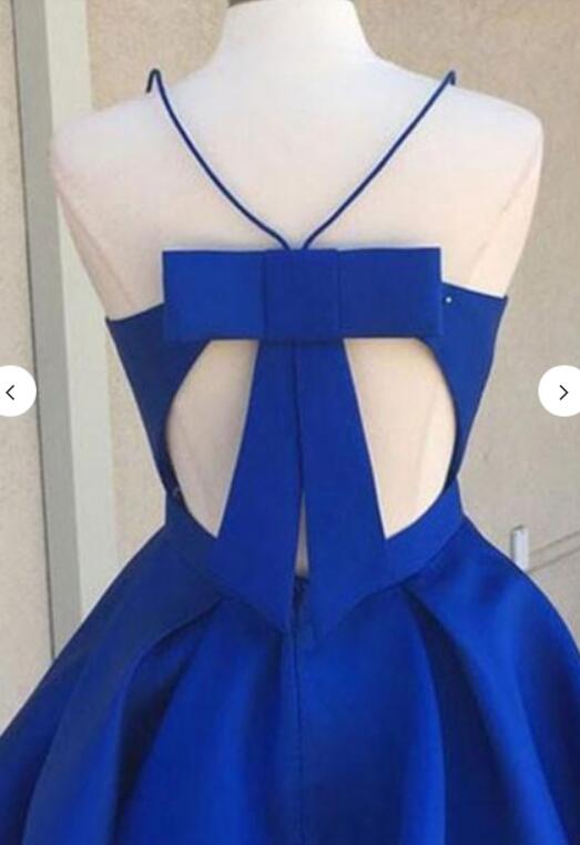 Lovely Red Spaghetti Straps Prom Dress Short Cocktail Party Gown
