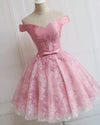 Short Lace Semi Formal  Cocktail Dress Girls Homecoming Gown