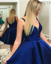 Classy Satin A Line Short Homecoming Dress Girls Graduation Party Prom Gown
