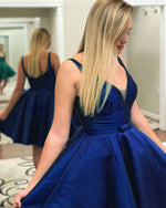 Classy Satin A Line Short Homecoming Dress Girls Graduation Party Prom Gown